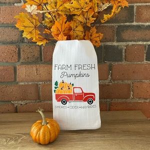 Red truck flour sack towel